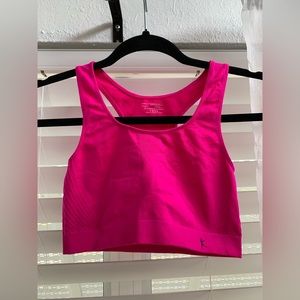 Pink sports bra